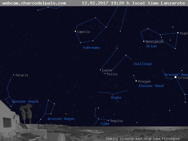 Webcam avec étoiles