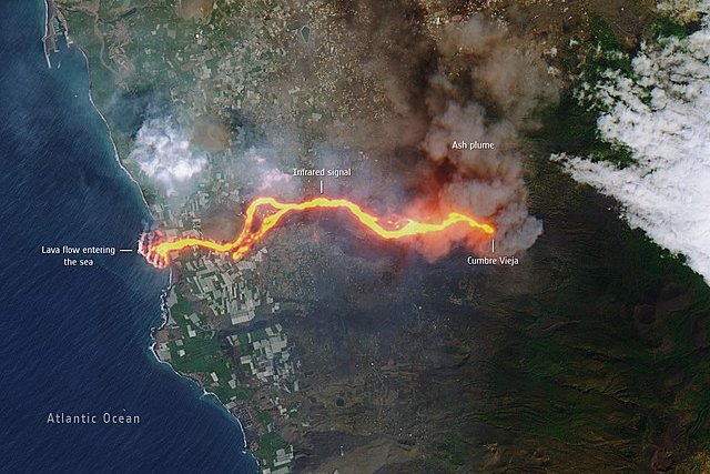 Eruption of the Cumbre Vieja volcano on La Palma