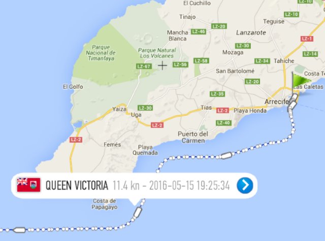 Queen Victoria in Lanzarote