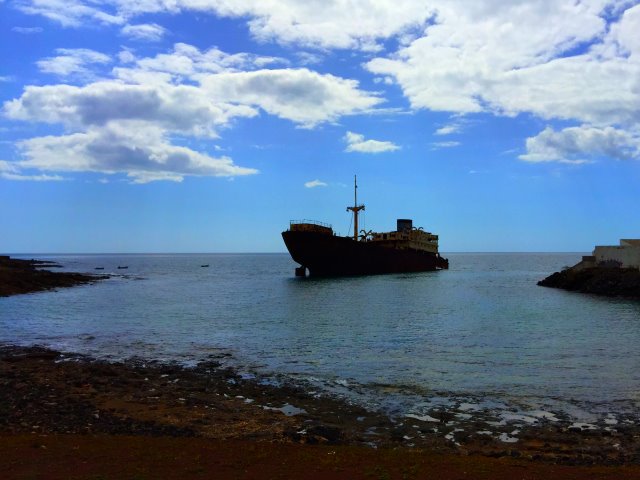 El naufragio Telamón fuera de Lanzarote